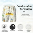 thumbnail image 3 of Zufioo Golf Icons And Golfer Mens Swimsuit Trunks with Compression Liner,Quick Dry Sports suit,Beach Board Shorts with Pockets,Bathing Suits-3X-Large, 3 of 6