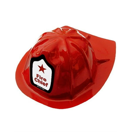 Set of 12 Adult Plastic Fireman Costume Fire Chief Helmets Hats