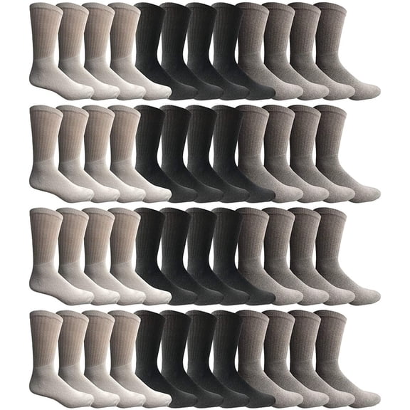 Yacht & Smith Womens Wholesale Bulk Sports Crew, Athletic Case Pack Socks, by SOCKS'NBULK (48 Pairs Assorted, Womens 9-11 (Shoe size 5-10))