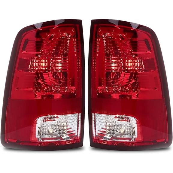 Red Tail Lights,Compatible with 2009-2018 Dodge Ram 1500/2010-2018 Dodge Ram 2500 3500/2019-2020 Dodge Ram 1500 Classic Left&Right Side Rear Lamp Brake Taillights Assembly