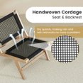 thumbnail image 3 of Kadyn Outdoor Dining Chairs, Deck Chairs,Dining Seat,Indoor Outdoor Teak Wooden Chair with Handwoven Cordage Seat and Backrest, 3 of 5
