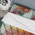 thumbnail image 4 of Designart '3D Diamond Shaped Geometry in Shades of Blue and Red' Modern & Contemporary Duvet Cover Set, 4 of 4