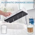 thumbnail image 5 of Marble Bathroom Countertop Organizer with Toothbrush Holders, Qtip Dispenser & Drainage for Vanity Storage, 5 of 5