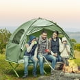 thumbnail image 6 of 76-inch, capacity 225 LBOOtsunny Single camping and hiking green folding tent bed, 6 of 10