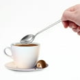 thumbnail image 3 of Nueva cuchara de acero inoxidable de mango largo de 2 piezas para té, café, cóctel, helado, cucharas, cubiertos puntiagudos, 3 of 8