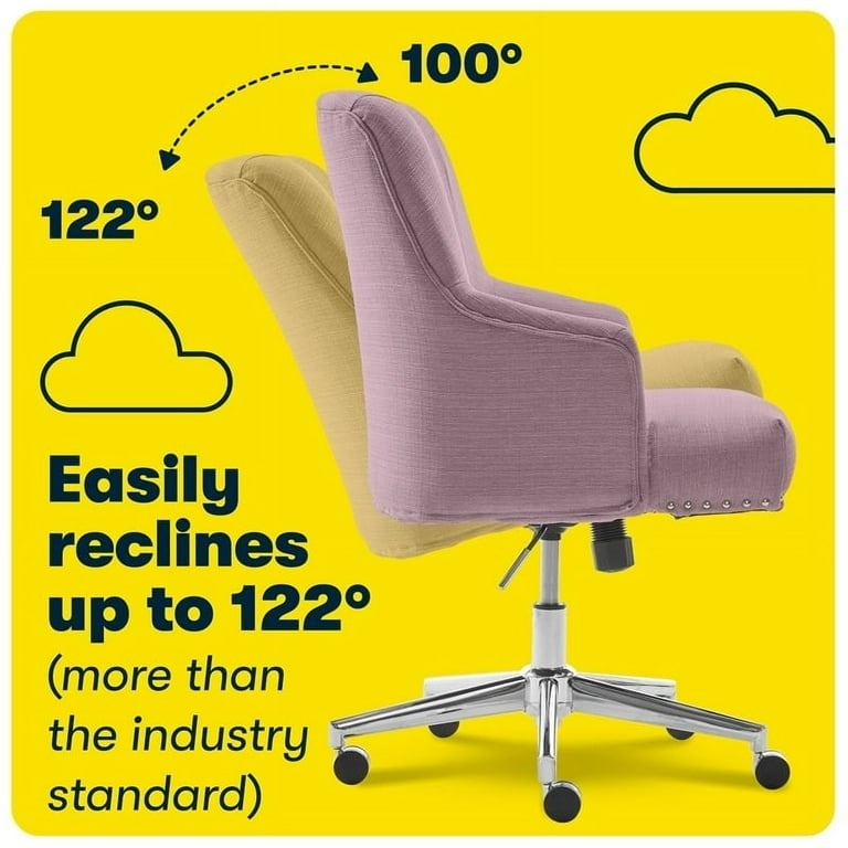 Scranton Co Modern Fabric Home Office Chair with Memory Foam in