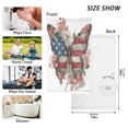 thumbnail image 3 of 2 Pcs Absorbent Face Towel Bath Hand Towels Soft Breathable Cotton Towel Set for Bathroom Kitchen Hotel Spa Decor Butterfly with Flag Pattern, 3 of 8