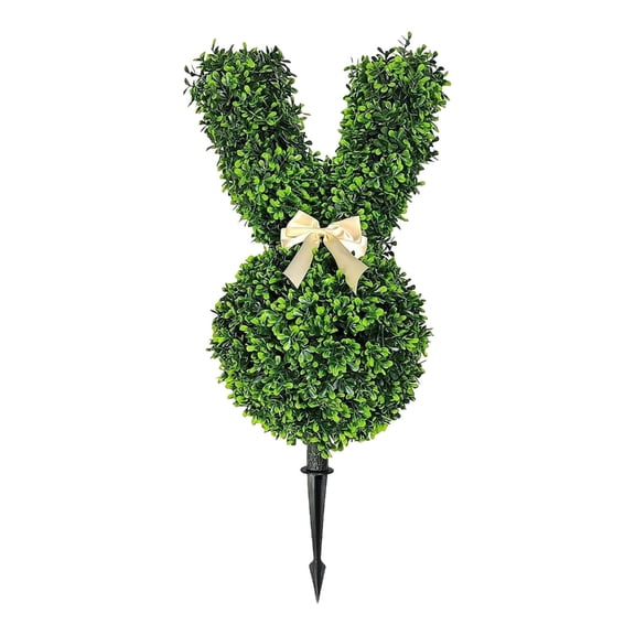 SDFGTstore Easter Rabbit Shaped Topiary Stake for Indoor and Outdoor Parterre Spaces