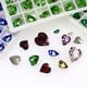 thumbnail image 4 of Taladro de cristal con forma de corazón de melocotón y base puntiaguda, base plateada real, forma especial, para calcomanías de arte de uñas para teléfono móvil, 4 of 6