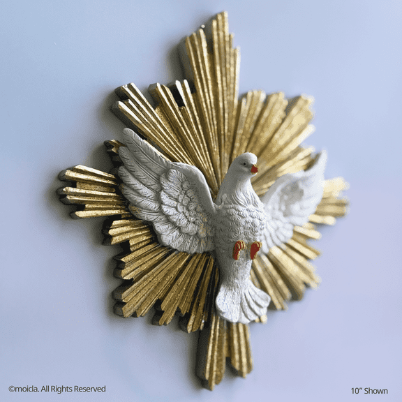 Holy Spirt Resin Statue - 10" Catholic Wall Figurine | Espiritu Santo, Figura Catolica - Resina