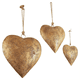 thumbnail image 4 of Campana decorativa de metal en forma de corazón en 3D con cuerda para colgar Campana de metal de latón envejecido, 4 of 8