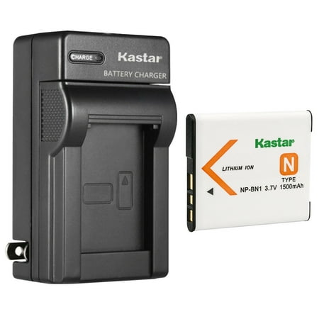 Kastar 1-Pack Battery and AC Wall Charger Replacement for Sony NP-BN1  Type N Battery  Sony BC-CSN  BC-CSNB Charger  Sony Cyber-shot DSC-WX80  Cyber-shot DSC-WX100 Cameras