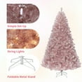 thumbnail image 5 of Prelit Christmas Tree, Rose Gold Tinsel Christmas Tree with Warm White Led Lights & Sturdy Stand, Sparkle Xmas Decorations for Homes Offices, Parties, 5 of 9