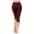 thumbnail image 4 of KOGMO Womens Premium Cotton Comfortable Stretch Capri Leggings 15in Inseam 3-Pack, 4 of 5