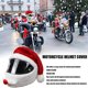 thumbnail image 2 of Sombrero de casco de moto unisex de Papá Noel, cómodo terciopelo rojo y, 2 of 8