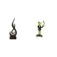 thumbnail image 1 of Estatua abstracta de rana camarera de fuego, escultura de resina de animal con llamas, arte moderno, figura decorativa para sala de estar, armario, es, 1 of 8