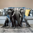 thumbnail image 2 of COMIO Cool Elephant Blanket Cozy Soft Throw Blanket for Couch Sofa Bedding Living Room, Warm Plush Flannel Blankets for Boys Girls Men Women, 2 of 6