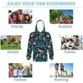 thumbnail image 5 of Picia Flamingos And Birds Pattern Youth Hoodie - Warm Pullover Sweatshirt with Kangaroo Pocket, Ideal for Boys and Girls-Large, 5 of 6