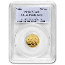 2010 China 1/10 oz Gold Panda MS-69 PCGS