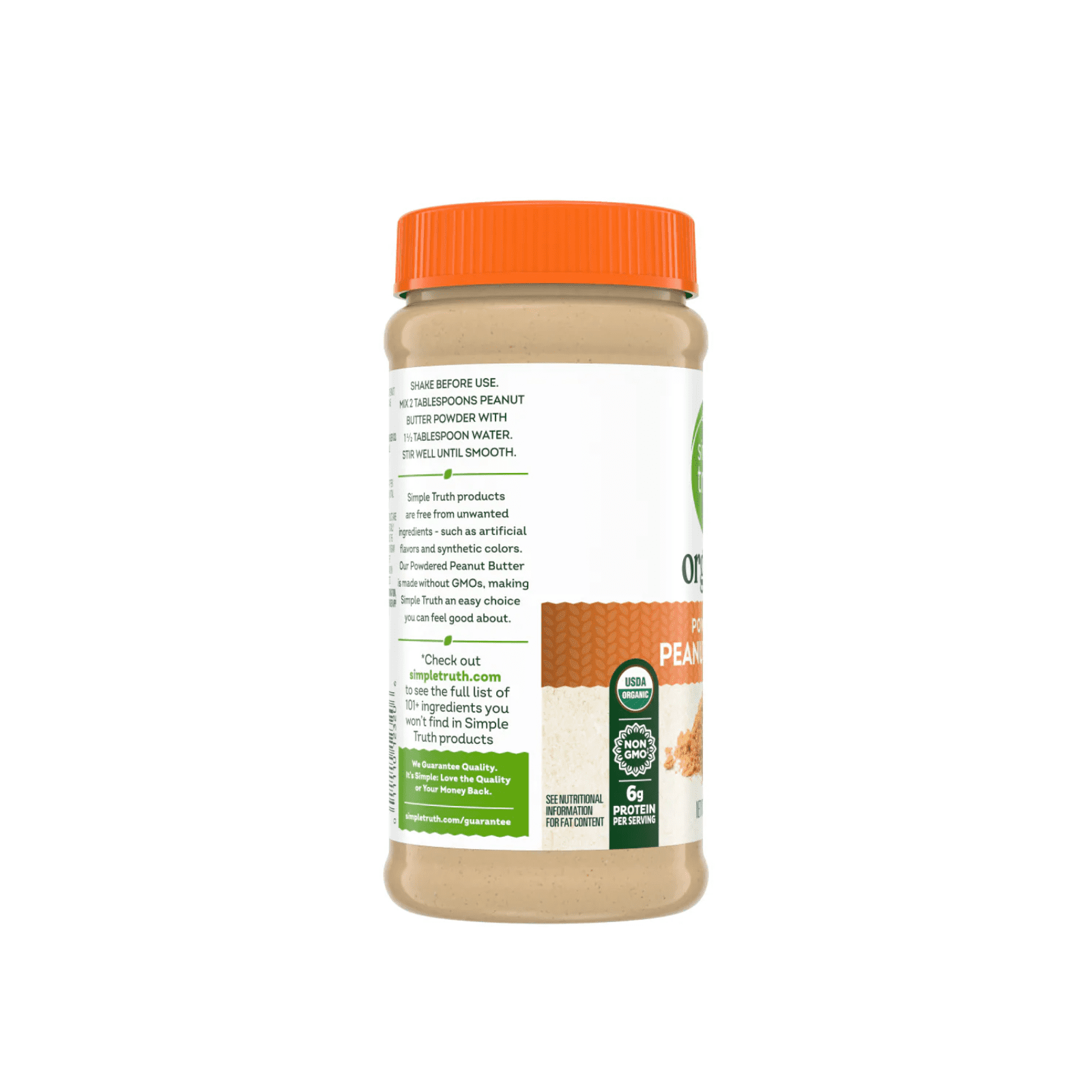 Simple Truth Organic Powdered Peanut Butter 90% Less Fat 6.5 Oz , 2 Pack + Bonus