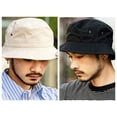 thumbnail image 2 of 2 Pack 100% Cotton Bucket Hat Foldable Summer Travel Fish Sun Hat for Men and Women Outdoor Activities All Seasons Size Large/X-large, Black, Putty, 2 of 6