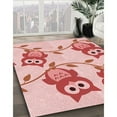 thumbnail image 2 of Ahgly Company Indoor Square Patterned Shocking Orange Area Rugs, 4' Square, 2 of 6