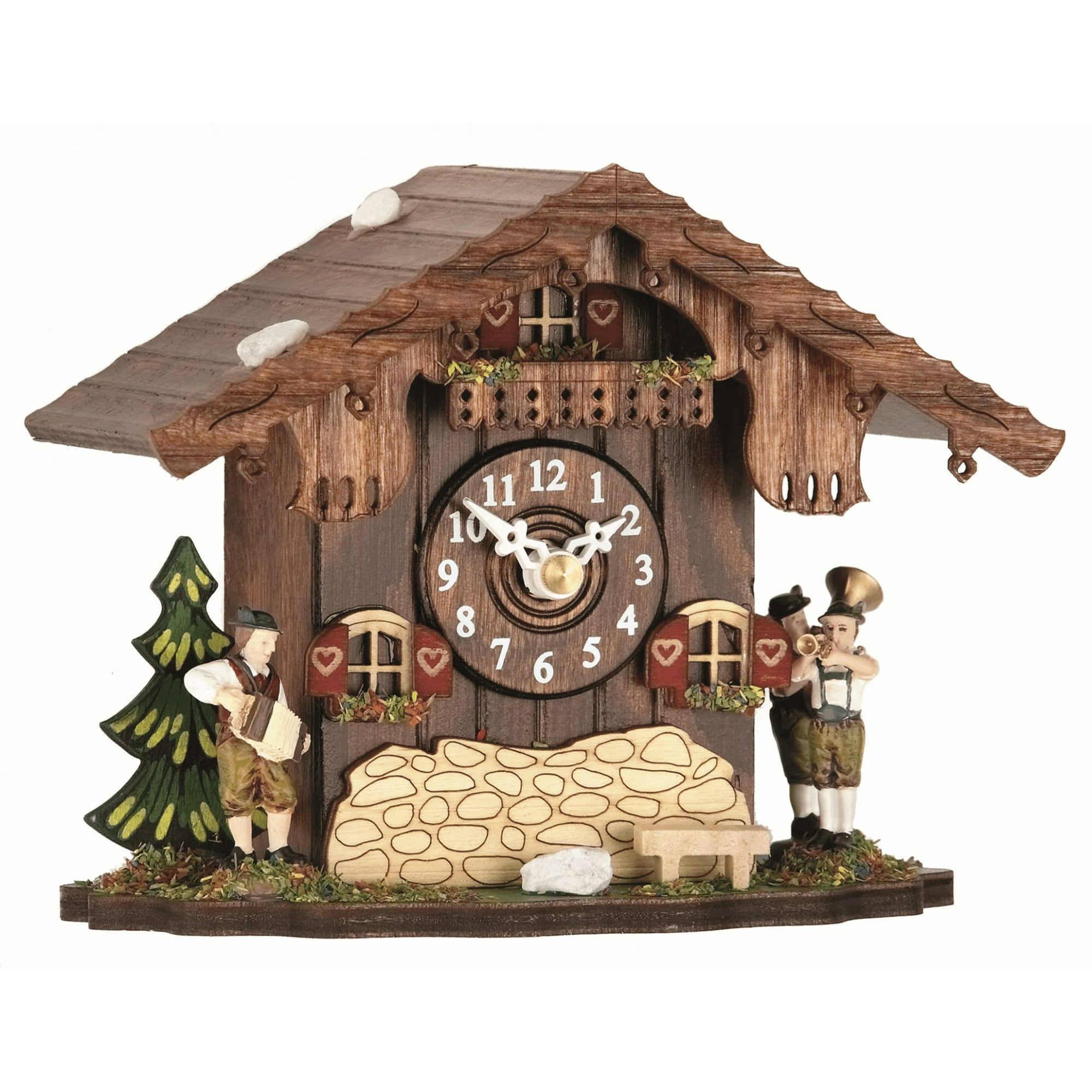 Mantel-clock with quartz movement and cuckoo chime TU 083 Q