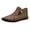 Khaki, variant on KELINFONG Mens Ankle Chukka Boots Slip on Loafers Mid top Flats Walking Driving Shoes Trendy Casual Shoes