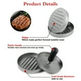thumbnail image 2 of Stainless Steel Wood Handle Non-Stick Hamburger Patty Makers with 100 Patty Papers, 2 of 6