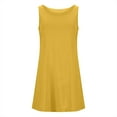 thumbnail image 5 of XuJwPNcy Summer Dresses Women Casual Sports Mini Dress Sleeveless Crewneck Solid Tank Dress Athletic Tunic Dress, 5 of 7