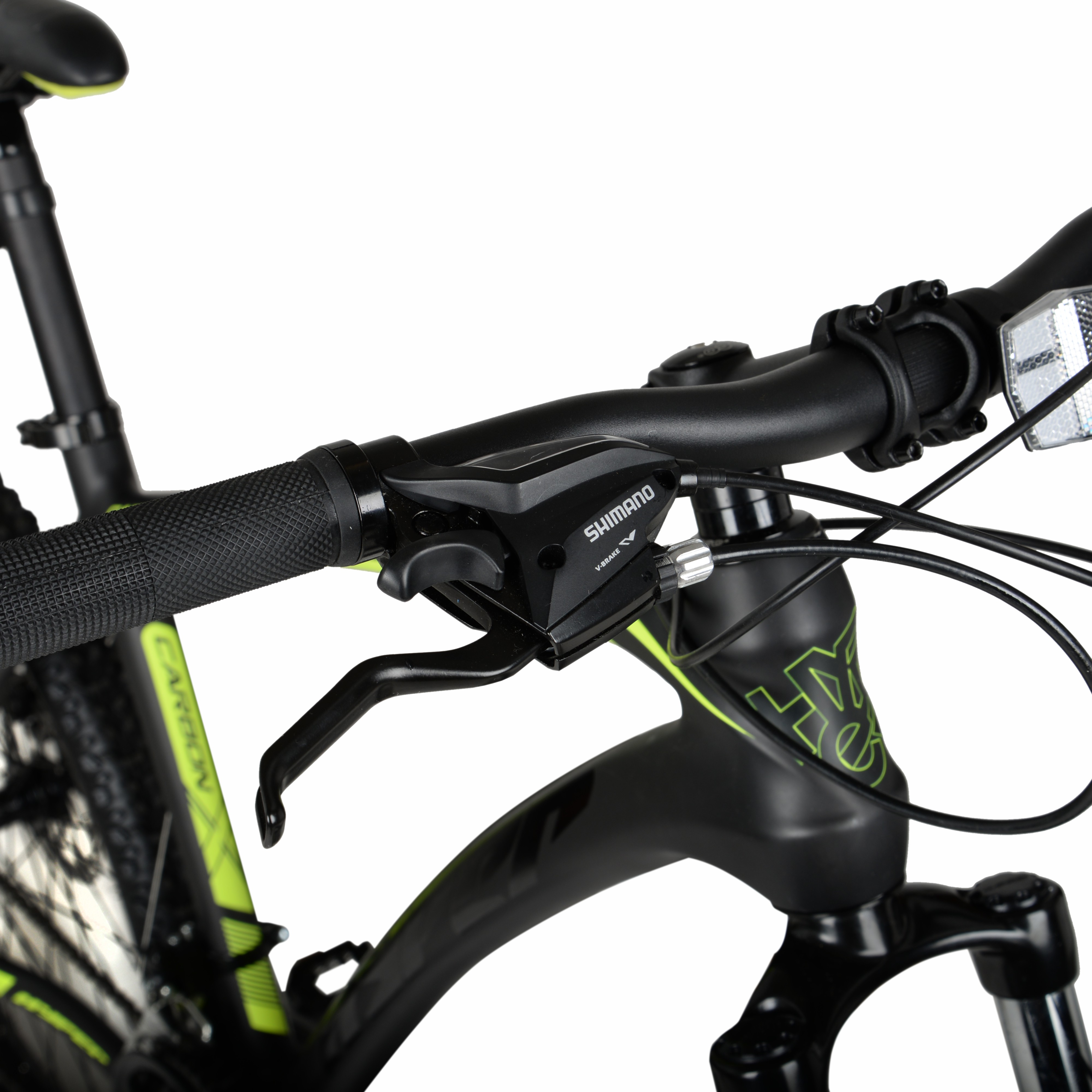 Hyper Bicycles 26" Carbon Fiber Men's Mountain Bike, Black/Green - image 2 of 12