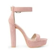 thumbnail image 5 of DARING DIVA Women's Platform High Chunky Heel Sandals Dust Pink US 9.5/UK 7.5/EU 40, 5 of 7