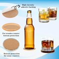 thumbnail image 3 of 20Pcs Self-Adhesive Cork Coaster Backing Sheets Sticky Cork Coasters Round Cork Sticker Peel Padding Ceramic Backing Sheets Pads Sticky Cork Craft Supplies Fit Wall Mat Tiles DIY Glass, 3 of 5