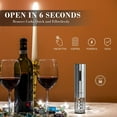 thumbnail image 4 of Ca'Lefort Electric Wine Opener with Charging Base - 7 in 1 Automatic Wine Opener Set Rechargeable Corkscrew Kit Contains Foil Cutter Vacuum Stopper and Wine Pourer for Birthday Gift, 4 of 6
