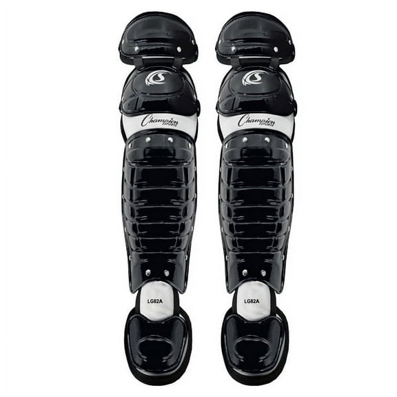 Champion Sports 14.5"L Pro Model Double Knee Shin Guards with Wrap-around Padding - Ages: 12-16