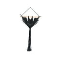 thumbnail image 2 of Macrame Wall Hanging Tapestry Halloween Pattern Handmade for Farmhouse Black 30x50cm, 2 of 9