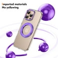 thumbnail image 5 of Magnetic 360° Rotation Ring Stand for iPhone 13 Pro Max Case, Military Drop Protection, Compatible with MagSafe, Non-Yellowing, With Kickstand,Shockproof Anti-fall Phone Case Cover,Purple, 5 of 13