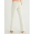thumbnail image 3 of Time and Tru Women's Mid Rise Bootcut Jeans with Side Vents, 32" Inseam, Sizes 2-20, 3 of 6