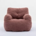 thumbnail image 2 of Soft Tufted Foam Bean Bag Chair for Adults Teens, Fluffy Lazy Sofa Teddy Fabric Bag, Comfortable Couch, Stuffed Sofa, Reading Chair, Lounge Chair for Bedroom Living Room Apartment, Paste Red, 2 of 7