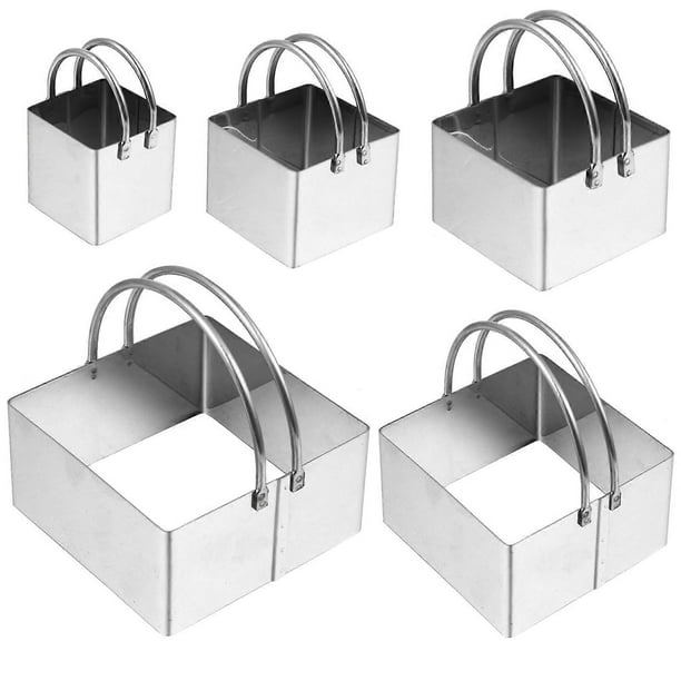 5pcs Stainless Steel Biscuit Mould Dumpling Dough Chopping Tool Cookie Cutter