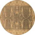 thumbnail image 1 of Ahgly Company Indoor Round Oriental Brown Traditional Area Rugs, 6' Round, 1 of 4