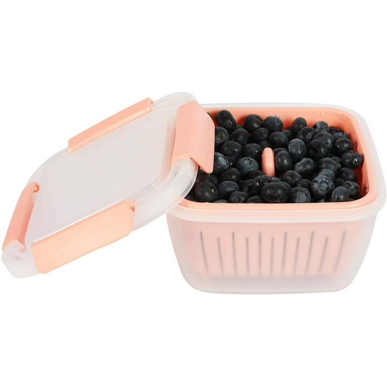 Large Berry Box, High Capacity Fruit Storage Containers for Fridge, Produce Container, Colander, Container with Lid, Refrigerator Organization,, Size