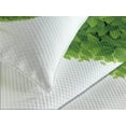 thumbnail image 4 of Ambesonne Green Quilted Bedspread Set 3 Pcs, Heart with Romantic Leaves, Queen Size, Fern Green and White, 4 of 5