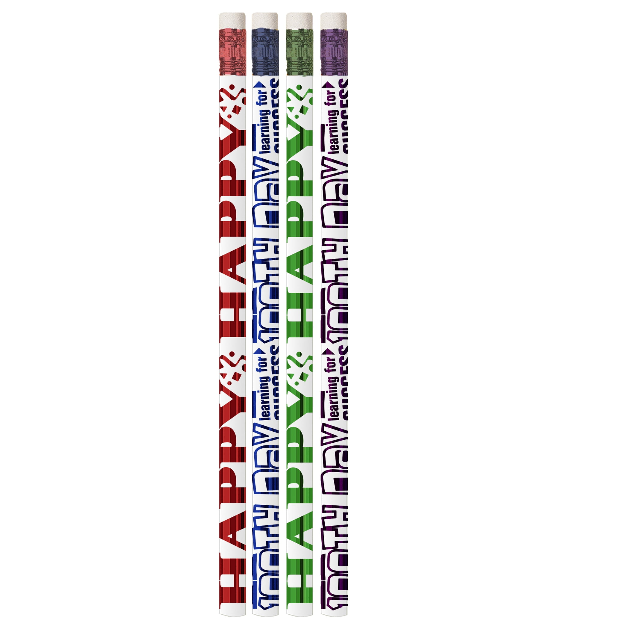 Musgrave Pencil Company Happy 100th Day Pencils, 12 Per Pack, 12 Packs