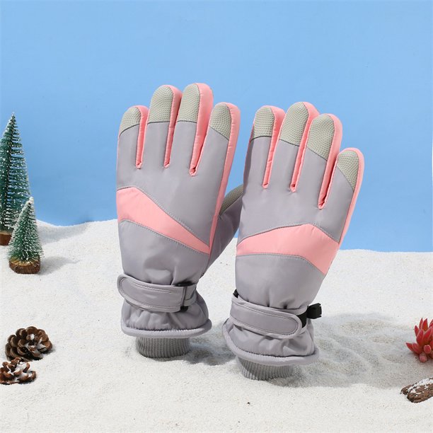 Guantes cálidos de esquí de invierno para hombres y mujeres, para exteriores, para montar en pareja, con pantalla táctil, forro polar, resistentes al frío y al viento