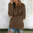 thumbnail image 2 of Gubotare Women's Oversized Crewneck Cable Knit Sweaters Fall Fashion 2025 Womens Pullover Sweatshirt (Brown,XXXL), 2 of 7