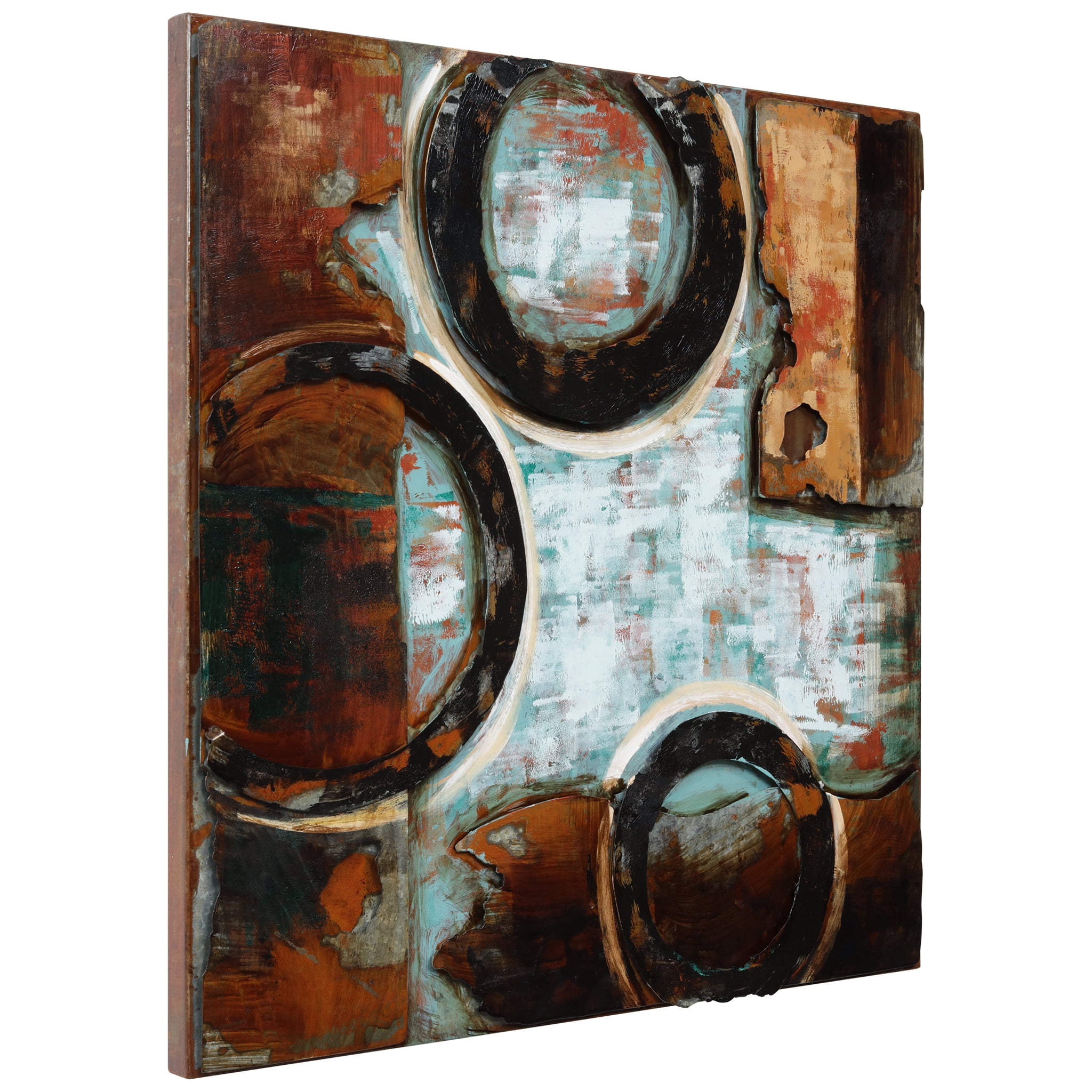 Empire Art Direct  Primo Mixed Media Hand Painted Iron Wall Sculpture - Revolutions 2