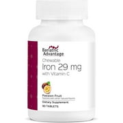 Bariatric Advantage Chewable Iron (29mg) with Vitamin C - Passion Fruit