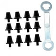 thumbnail image 1 of 12 Uds. Clavos para zapatos de fútbol, para zapatos de fútbol, accesorios profesionales para pista de tornillo roscado M5 para deportes de Negro con llave, 1 of 8