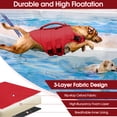 thumbnail image 4 of IDOMIK Dog Life Jacket with Reflective Strips, Adjustable Swimming Vest High Flotation Pet Lifesaver for Medium Dogs, Red, M, 4 of 7